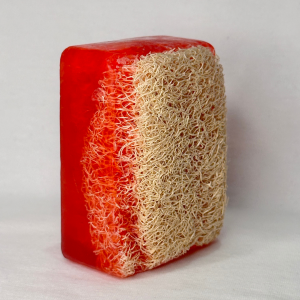 Savon aux roses avec éponge Luffah